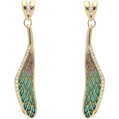 C. W. Sellors House Style Dragonfly Wing Stud Earrings - Gold/Multicolour