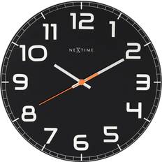 Verre Horloges murales Nextime Classy Black Horloge murale 30cm