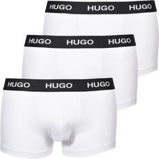 HUGO BOSS Stretch Men's Underwear HUGO BOSS Logo Waistband Stretch Trunks 3-pack - White
