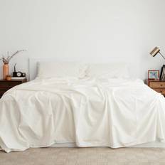 Cotton Satin - Fitted Sheet Bed Sheets Big Blanket Sateen Dream Bed Sheet Beige (292.1x279.4)