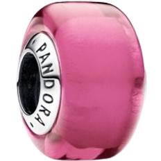 Plata Amuletos y Colgantes Pandora Mini Murano Charm - Silver/Pink