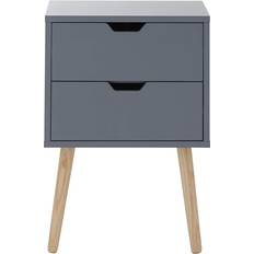 Wood Bedside Tables GFW Nyborg Dark Grey Bedside Table 30x40cm