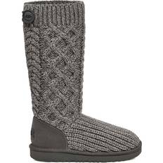 Wool Boots Children's Shoes UGG Kid's Classic Cardi Cabled Knit - Grey