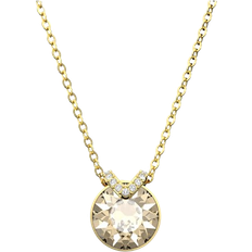 Swarovski Bella V Round Cut Pendant - Gold/Transparent