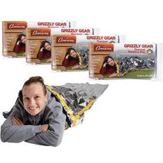 Emergency Blankets Grizzly Gear Thermal Sleeping Bag Emergency Blankets 4Pack