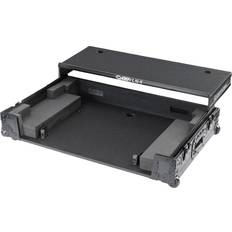 Flx10 Odyssey Black Label DDJ-FLX10 1U Flight Case with Glide Style Laptop Platform and Corner Wheels