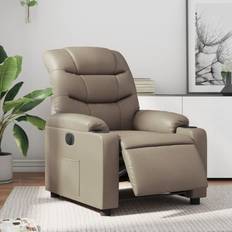 Sillón reclinable Sillones vidaXL Relaxsessel Elektrisch Cappuccino-Braun Kunstleder Sessel