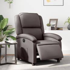 Fauteuil inclinable Fauteuils vidaXL électrique Marron Foncé Cuir Fauteuil