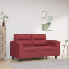 Kunstlæder Sofaer vidaXL 2-Personers 120 cm Kunstlæder Vinrød Sofa 2 personers