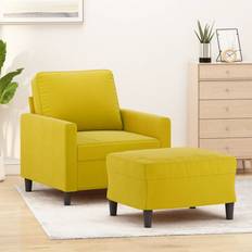 vidaXL Mit Hocker Gelb 60 cm Sessel
