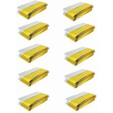 Emergency Blanket Foil Gold Waterproof 10-pack