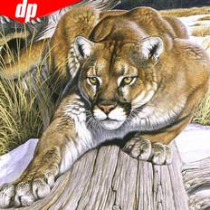 Pinturas de Diamantes Diamond Painting Lion Embroidery Full Round Drill 5d