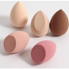 Makeup Shein 5pcs Makeup Sponge Set, Foundation Blending Beauty Sponge, For Liquid, Cream, And Powder, Multi-Colored Cosmetic Sponge, Latex-Free Dry And Wet Dual-U