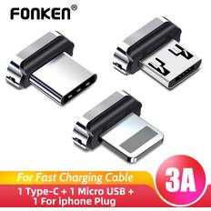 FONKEN Typ-C Stecker Micro USB Ladegerät Stecker Adapter Magnetische Kabel Stecker 8 Pin Stecker Für iPhone