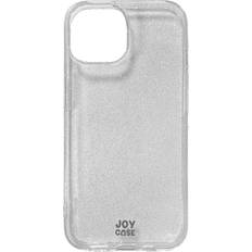 iPhone 15 Joy Case Hybrid Glitter Skal Genomskinligt Silver