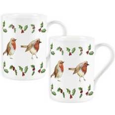 Purely Home Purely Small Robins &#38; Holly Bone Cup