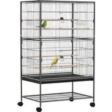 Pawhut Large Bird Cage Budgie Cage for Finch Canaries Parakeet Rolling