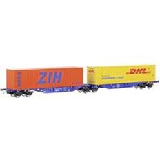 Mehano 90663 H0 Container wagon Sggmrss90 DHL/ZIH of CBR