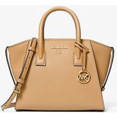 Michael Kors Avril Small Leather Top Zip Satchel - Pale Peanut