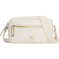 Beige Schoudertassen Tommy Hilfiger Iconic Monogram Camera Bag - Sugarcane