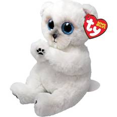 TY Bamser Tøjdyr TY Beanie Bellies Wuzzy Polar Bear 17 cm
