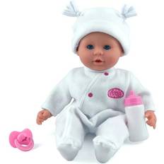 Baby Dolls Dolls & Doll Houses Dolls World Little Treasure 38cm Soft Baby with Deluxe Romper and Accessories White