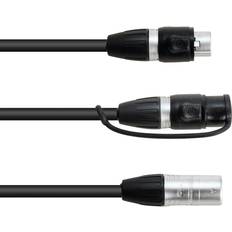 Adapterkabel DMX IP XLR 3polhan/2xIP XLR 3polhun