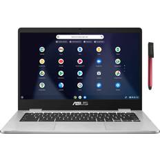 ASUS Chrome OS Laptops ASUS C423NA Chromebook 14" FHD Laptop Computer, Intel Celeron N3350 up to 2.4GHz, 4GB LPDDR4 RAM, 32GB eMMC, 802.11AC WiFi, Bluetooth, Webcam, Silver, Chrome OS, BROAG 5Feet USB Extension Cable