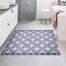 Purple Carpets & Rugs Klebefieber Vinyl-Teppich Geometrischer Fliesenmix Herzen Violett