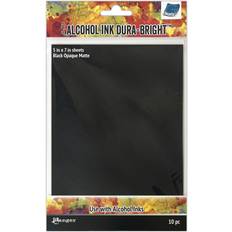 Arts & Crafts Ranger Tim Holtz Alcohol Ink Dura-Bright 5"X7" 10/Pkg-Black Opaque Matte