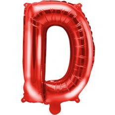 Rood Letterballonnen PartyDeco Folie Ballon letter ''D'' 35cm, rood