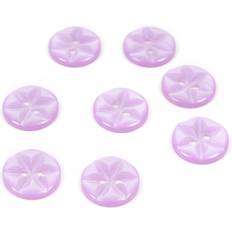 Purple Buttons Hemline Lilac Basic Star Button 8 Pack