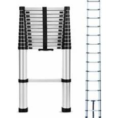 Telescopic ladders Briefness 3.8M/12.5Ft Telescopic Ladders Multi-Purpose Telescoping Ladders Extension Extend Portable Ladder Foldable Ladder EN131 ce Standards