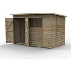 Forest Garden 4LIFE Pent Shed 10x6 2 Windows (Building Area )