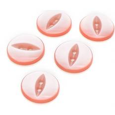 Pink Buttons Hemline Pack of Five Pink Buttons Pink