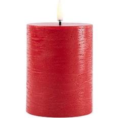 Red LED Candles 3D Flame Red Rustic LED Candle 10.1cm