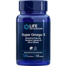 Vitaminer & Kosttillskott Life Extension Super Omega-3 Plus EPA/DHA fiskolja sesamlignaner olivextrakt 120 st
