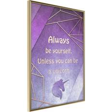 Wonda Be Yourself Purple/Gold Art encadré 20x30cm