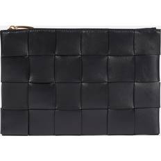 Intreccio Leather Pouch - Black