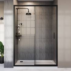 Pavo Black 1700mm Sliding Shower