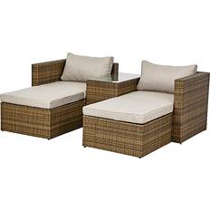 Lounge havemøbler Cyprus Lounge Sæt 5 stk. Brun Loungesæt, 1 borde inkl. 2 stole