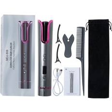Greenzech Auto Hair Curler Automatic Anti-tangle Curling Iron 4 Temperature & 6 Timer Settings Display