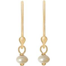 Frk Lisberg Guldbelagt Øreringe Frk Lisberg Nora Earrings - Gold/Pearls