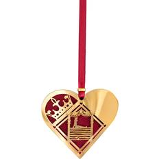 H c andersen julehjerte Nordahl Andersen The Princess on the Pea Mini Heart Gold Juletræspynt 5cm