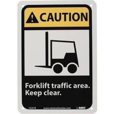 Cheap Workplace Signs NMC Caution Forklift Traffic Area Keep Clear Accident Prevention Sign