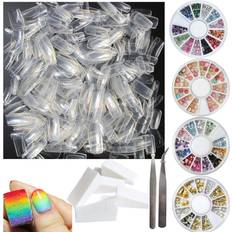 500pcs Fake Nail Tips Kit Full Polish