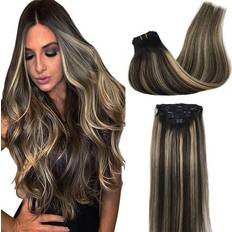 Goo Goo GOO GOO Clip in Hair Extensions Balayage Natural Blonde Real Clip