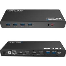 Wavlink USB 3.0 Universal Docking Station, WAVLINK DL6950 Type C to Single 5K Dual Dock