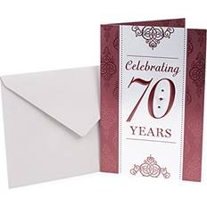 Party Supplies Hällmark Hallmark 70th Birthday Card Scrollwork Pattern