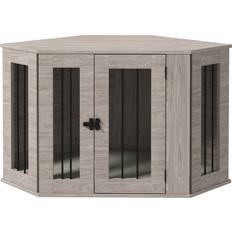 Pawhut Corner Dog Crate Furniture for Medium-Sized Dogs 55.2x62.9cm